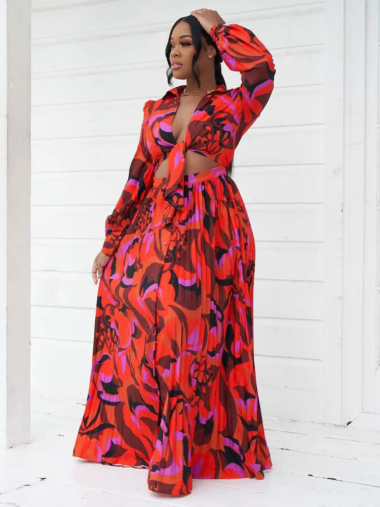 The Perfect Time To Shop And Save FashionSierra - 2024 Deep V Neck High Slit Party Beach Wear Boho Dress