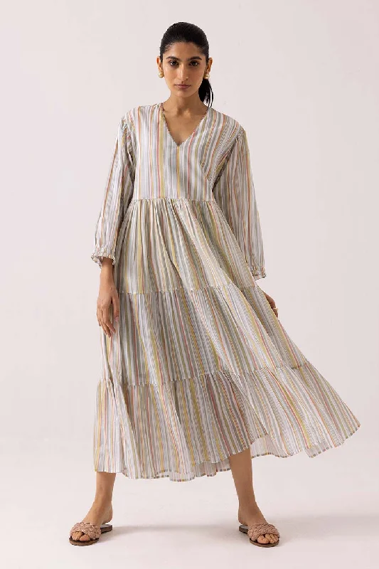 Limited Styles White Printed Iris Dress