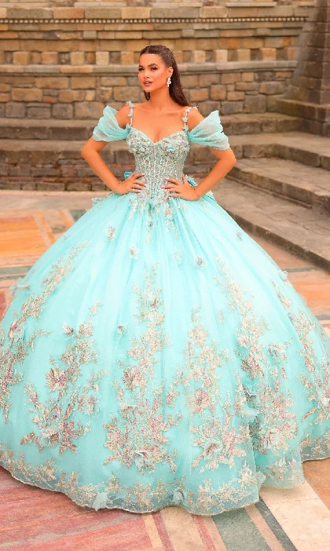 Redefining Women's Fashion Puff-Sleeve Quinceanera Dress: Amarra 54241