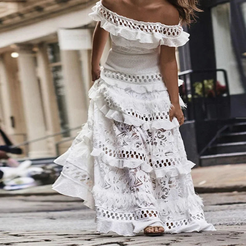 Unbeatable Prices On Best-Selling Items FashionSierra - 2024 Elegant White Lace Off Shoulder Boho Dress Unbeatable Prices On Best-Selling Items FashionSierra - 2024 Elegant White Lace Off Shoulder Boho Dress