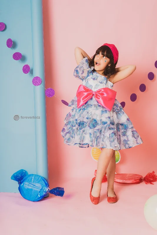 Comfortable Clothes Fizzy Blue Organza Dress
