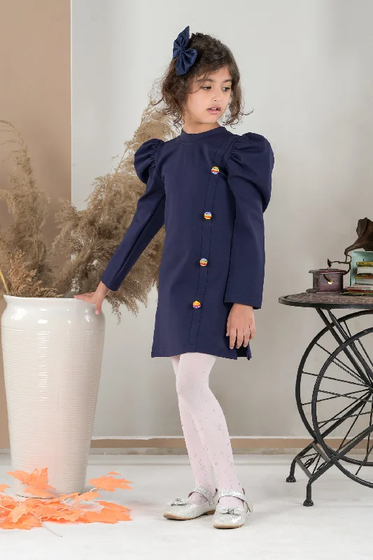 Big Savings Puff And Button Tales Dress
