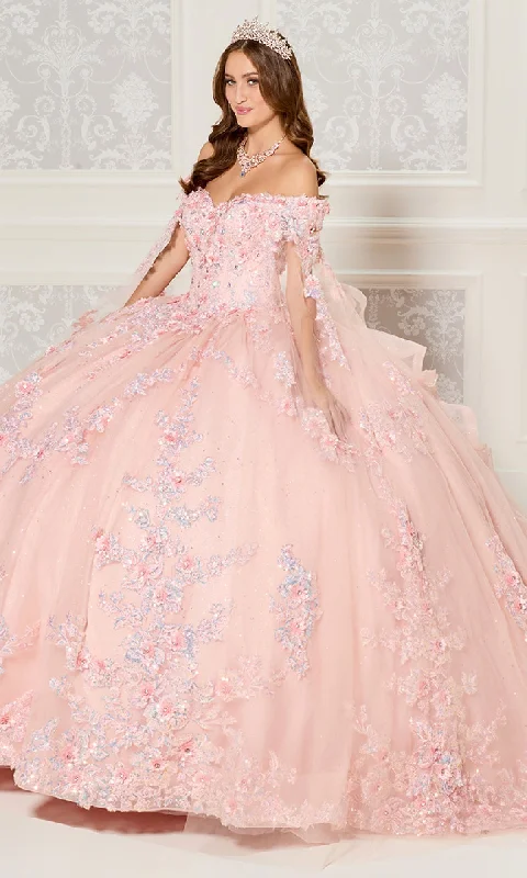 Flowy Fabric Quinceanera Dress PR30116 By Princesa