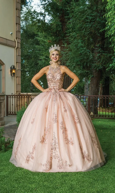 Casual Fashion Trends for Women Rose Gold Quinceanera Dress 1628