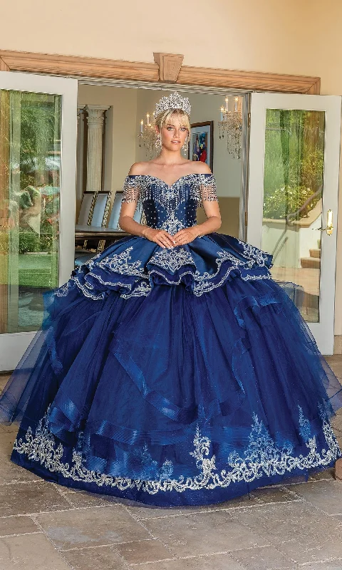 Affordable Women's Clothing Sale Online Navy Blue Quinceanera Dress 1724