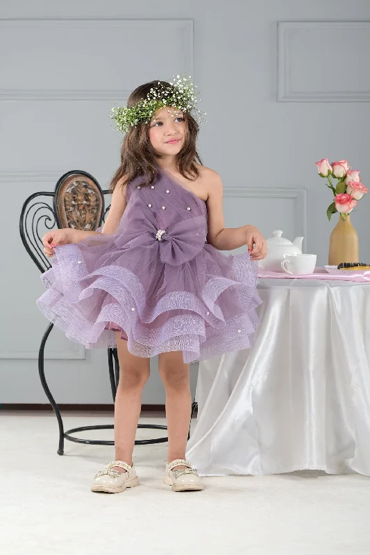 Trendy Threads Tea Time Violet Elegance Dress