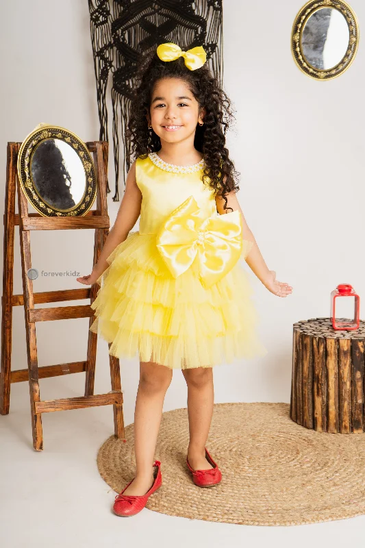 Clothes Women Yellow Mellow Pearl Dress