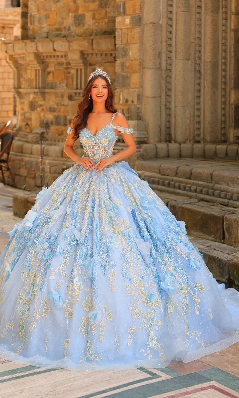 Rocker Chic Fashion Sheer-Corset Quinceanera Dress: Amarra 54232