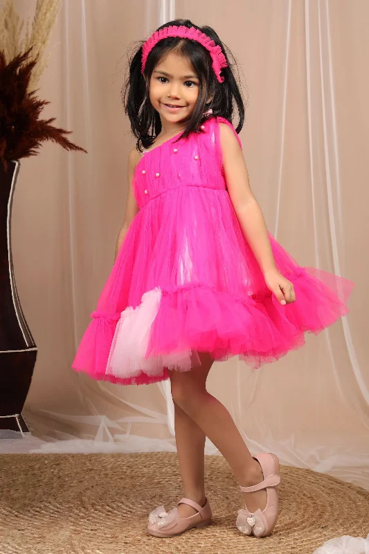 Women's Trendy Casual Clothes Barbie Pink Glamour Dress