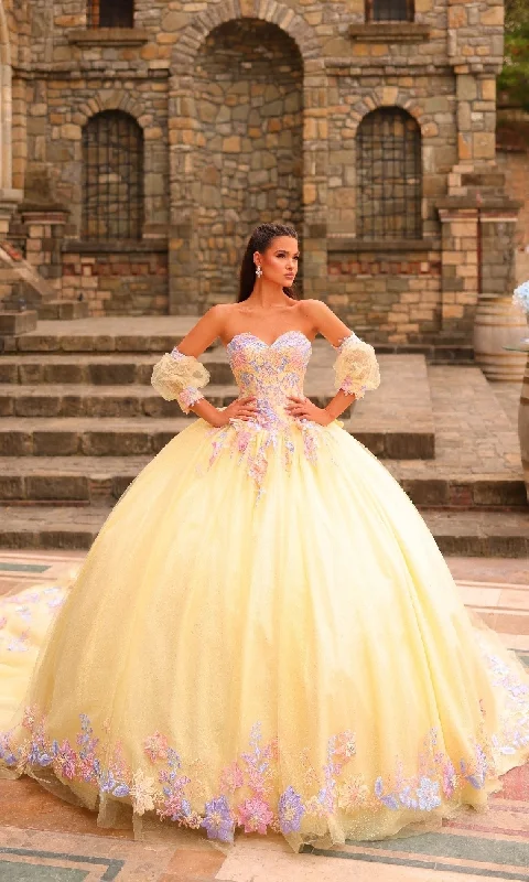 Sophisticated Fashion Puff-Sleeve Quinceanera Dress: Amarra 54234