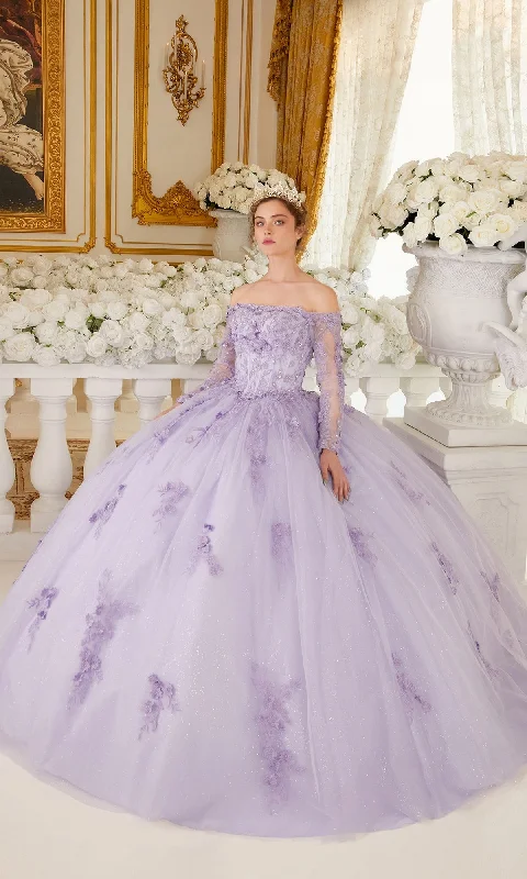 Women's Clothing With Trendy Designs Ladivine 15706 Lilac Purple Quinceañera Dress
