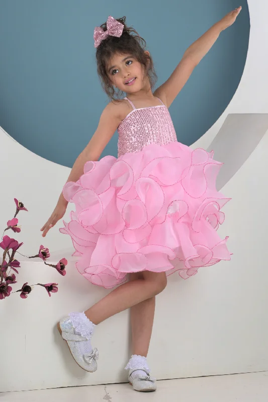 Women's Occasion Wear Clothes Pink Magpie Barbie Dress