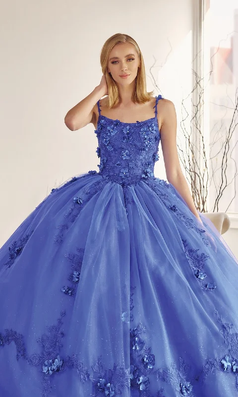 Trendy Street Style Juliet 1436 Glitter Quinceañera Dress with Cape