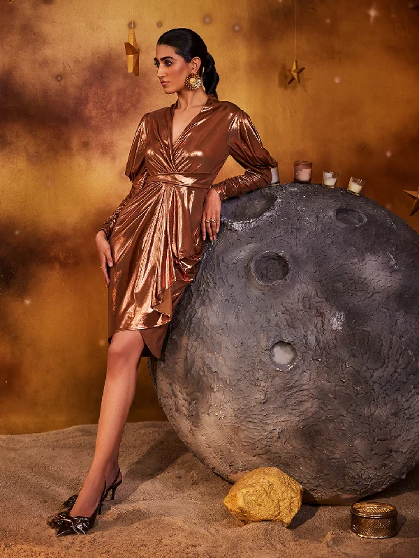 Women's Vacation Outfit Copper star Dress