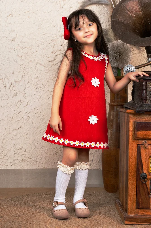 Stylish Basics Red Duchess Lace Dress