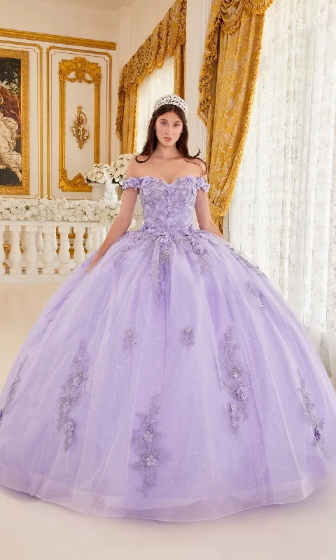 Trend Setting Threads Quinceañera Dress with 3-D Flowers: Ladivine 15702