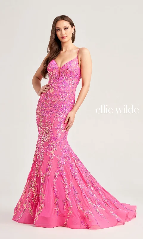Casual Chic Clothing Ellie Wilde Long Mermaid Designer Dress EW35048