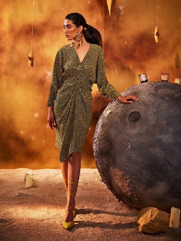 Casual Fashion SPACEWALK GOLD DRESS
