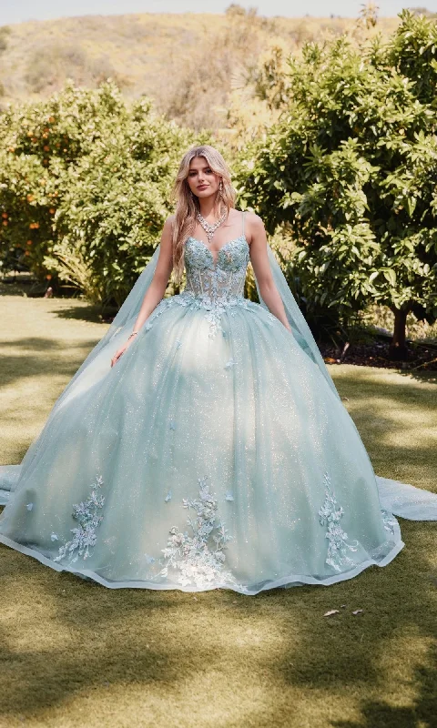 Women's Evening Garments Sage Green Quinceanera Dress: Juliet JT1466H