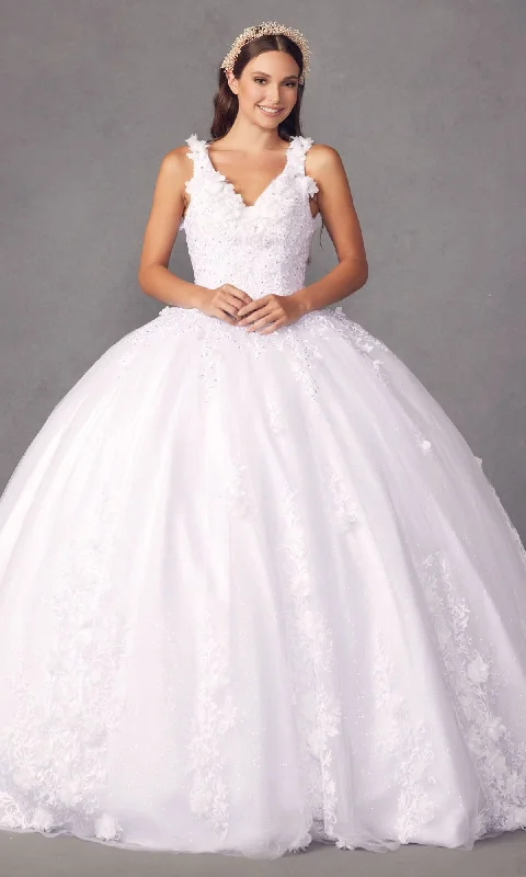 Stylish Outerwear Clothing For Women Juliet 1437W Traditional White Quinceañera Dress