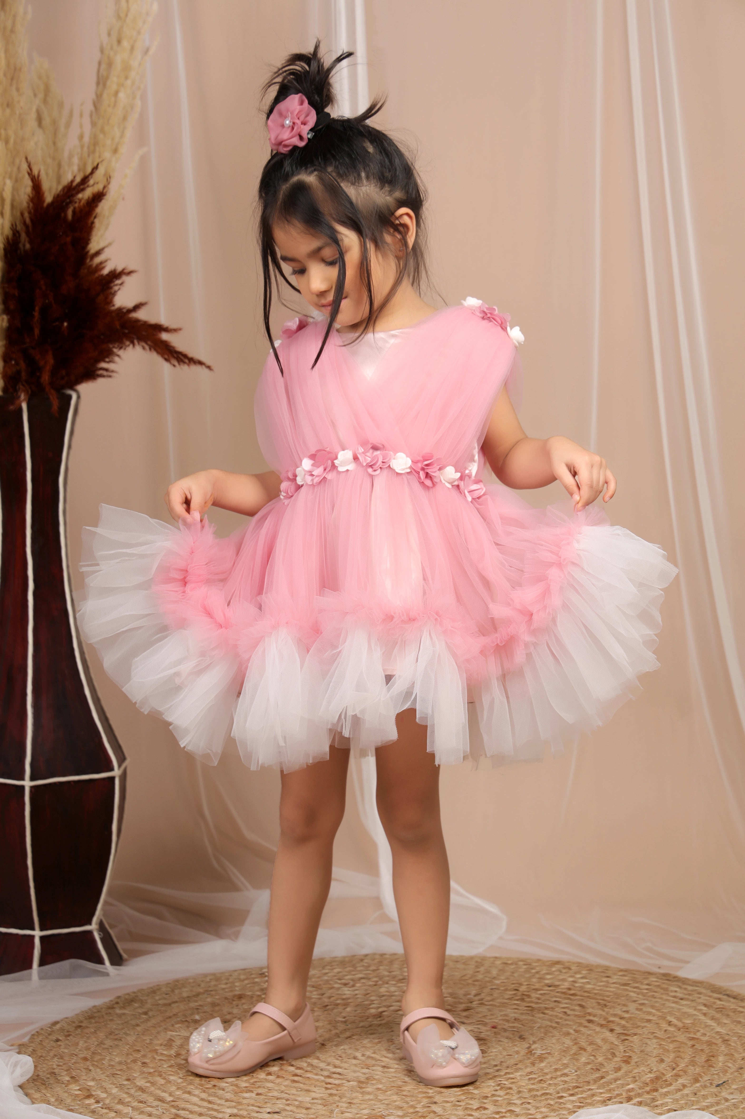 Women's Athletic Apparel Rose Whisper Flower Dress