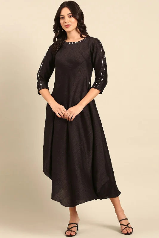 Versatile Wardrobe Essentials Black Embellished Dress
