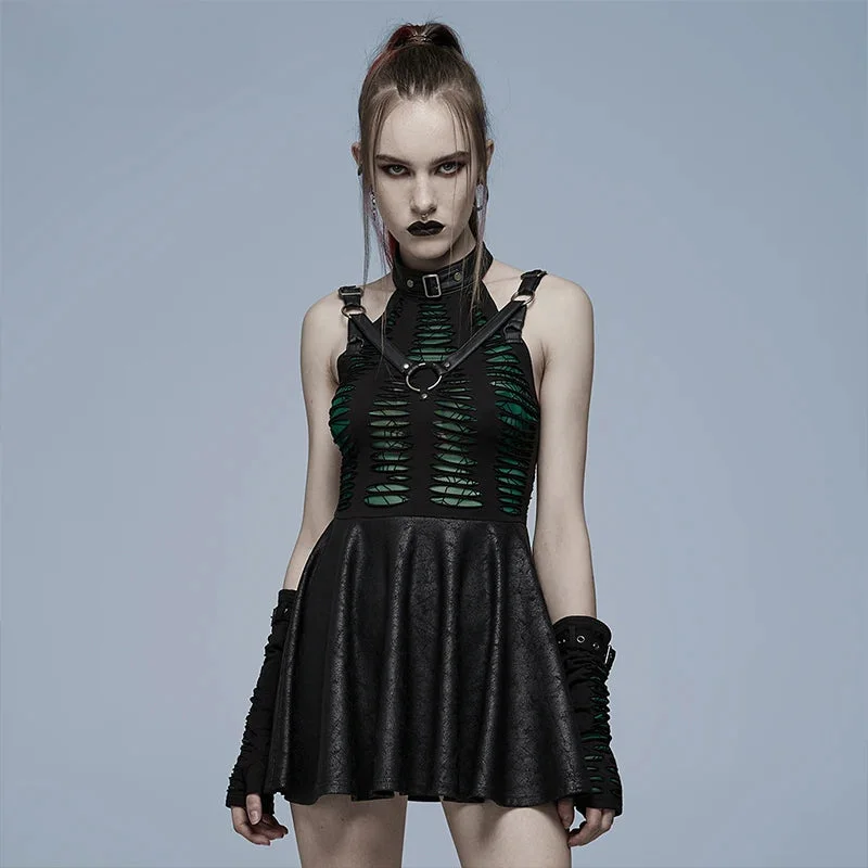 Sophisticated Fashion Gothic Sexy Cut  Punk Spliced Dress