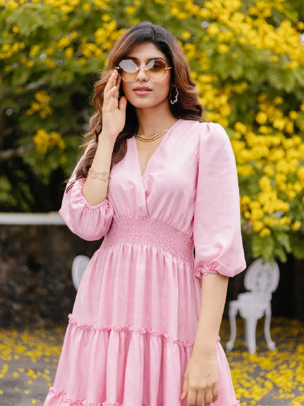Mega Sales Lyon PINK Tiered Dress