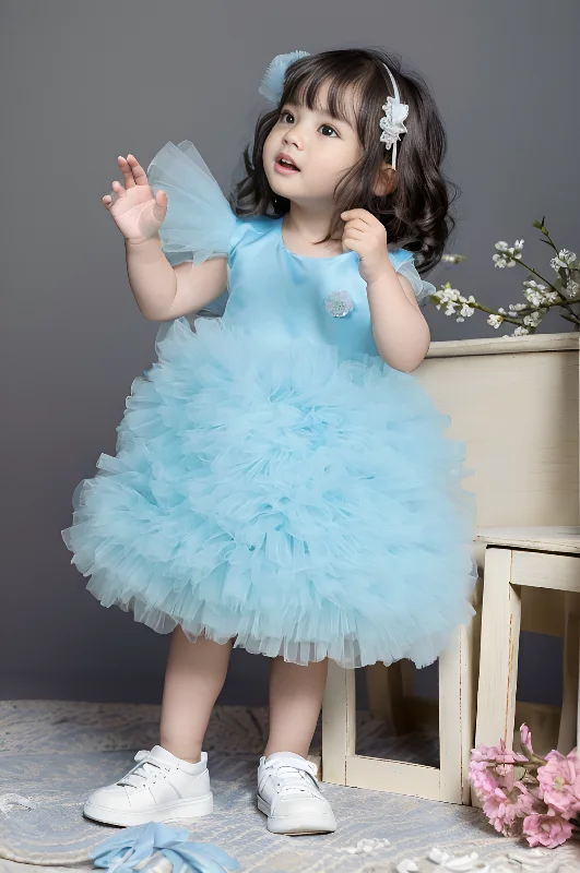 Wardrobe Essentials Sky Breeze Ruffled Dress