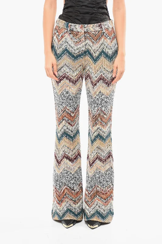 Missoni Crochet Flared Trousers with Geomtric Pattern Clothing Sale