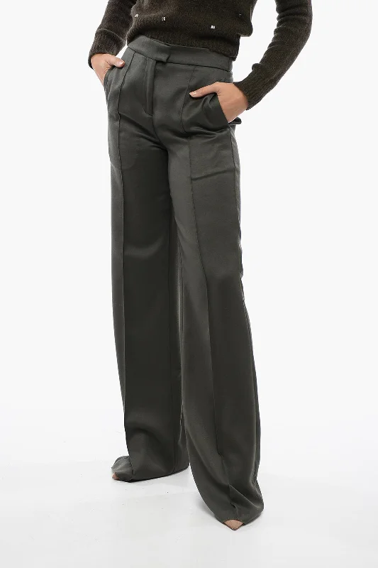 Sa Su Phi Wool Wide-Leg Pants with High Waist Elegant Women's Clothing Online