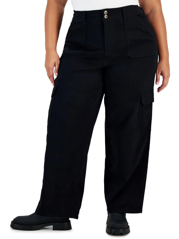 Womens Relaxed Fit Wide Leg Cargo Pants Women's Clothing For Work