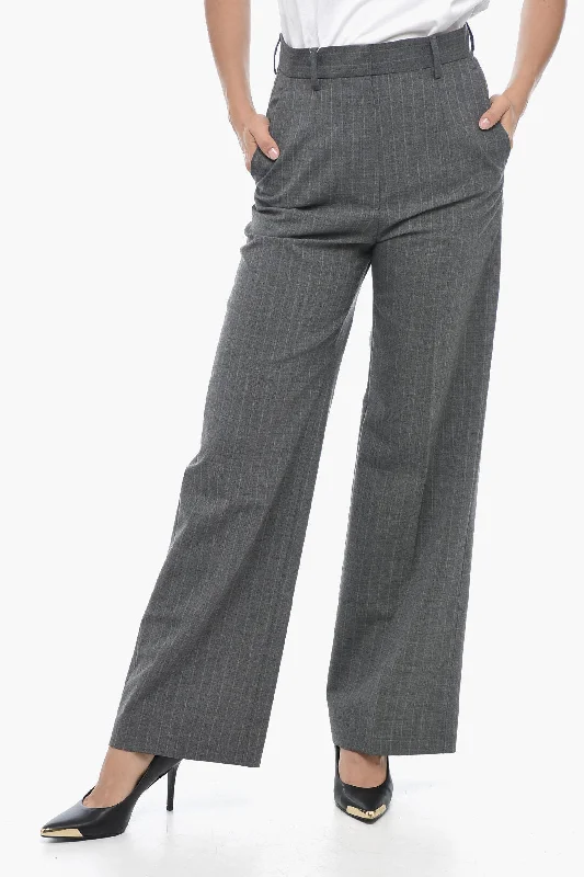 Maison Margiela MM6 High-waisted Pinstriped Pants Clothes For Woman