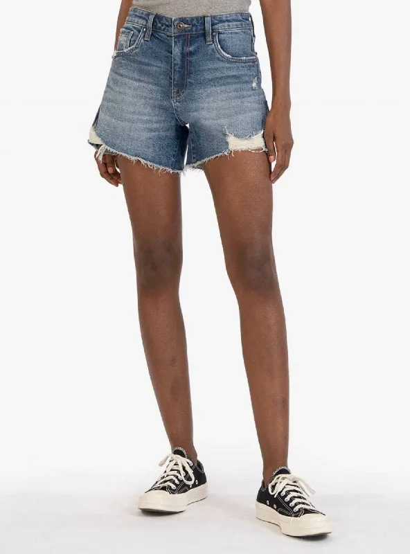 Jane Long Shorts In Denim Women's Casual Outfit