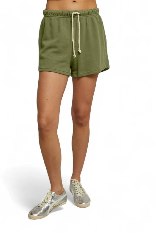 Layla Sweat Shorts In Safari Stylish Women's Attire