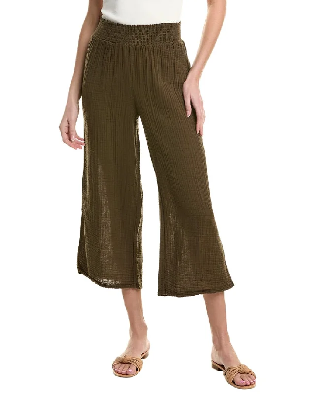 Michael Stars Medina Smocked Waist Cropped Pant Women's Transitional Outfit