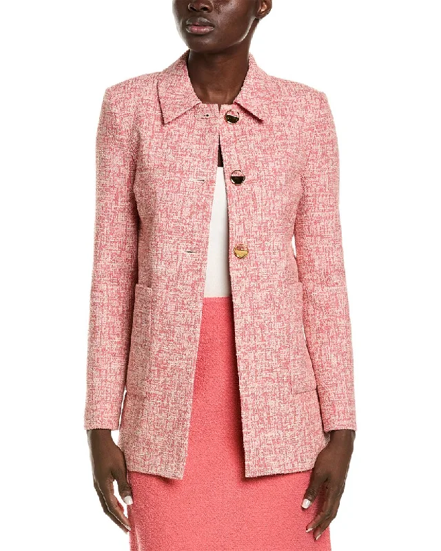 St. John Linen-Blend Jacket Elegant Women's Clothing Online