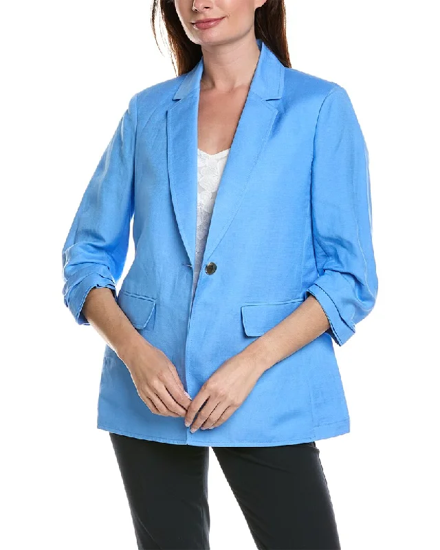 Anne Klein One-Button Linen-Blend Jacket Online Clothing Stores