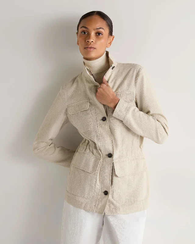 Women's Avola Linen Jacket Sand Brown Best Online Women's Boutiques