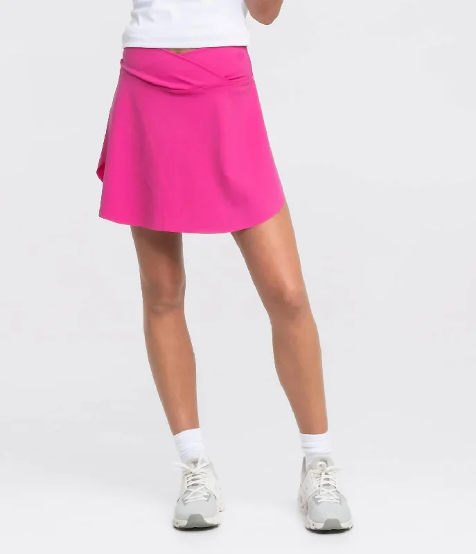 Your Serve Tennis Skort In Vivid Rose Women's Comfortable Clothes For Weekends