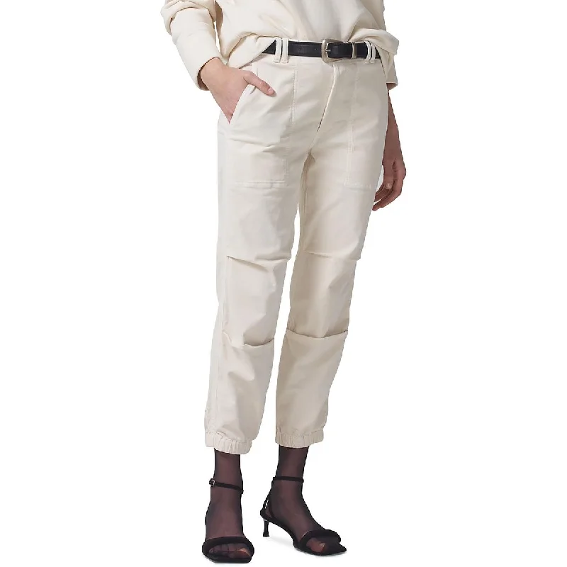 Womens Textured Corduroy Cargo Pants Women's Travel Outfit Set