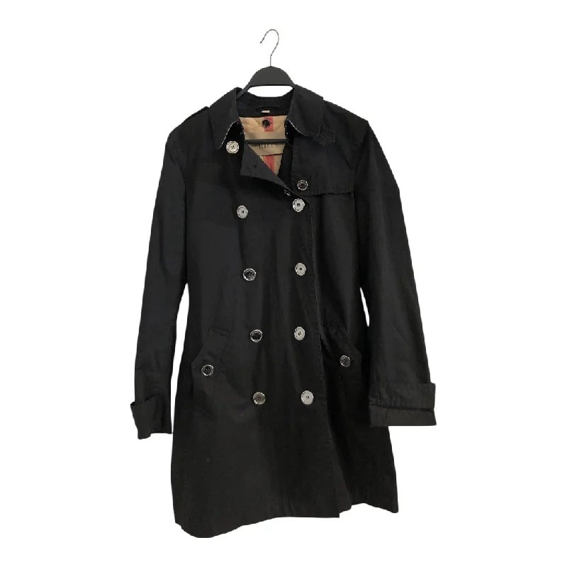 BURBERRY BRIT/Trench Coat/14/Cotton/BLK/ Women's Clothing Sets