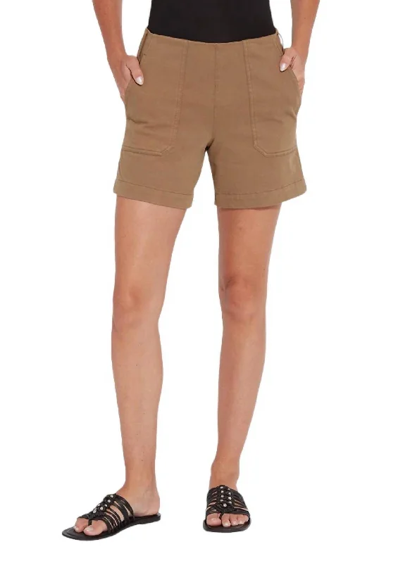 Monroe Denim Short In Olive Leaf Women's Casual and Dressy Outfits