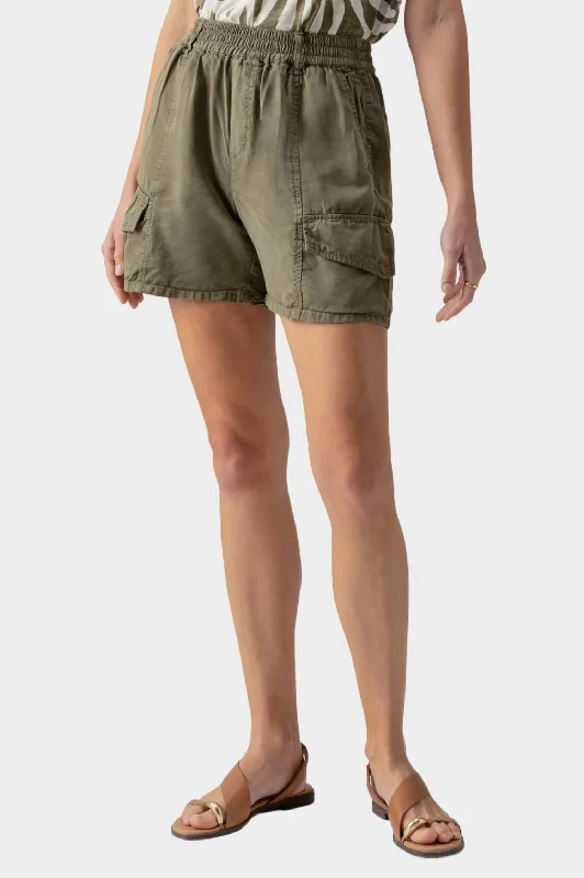 Relaxed Rebel Standard Rise Short In Burnt Olive Relaxed Fit Women's Fashion