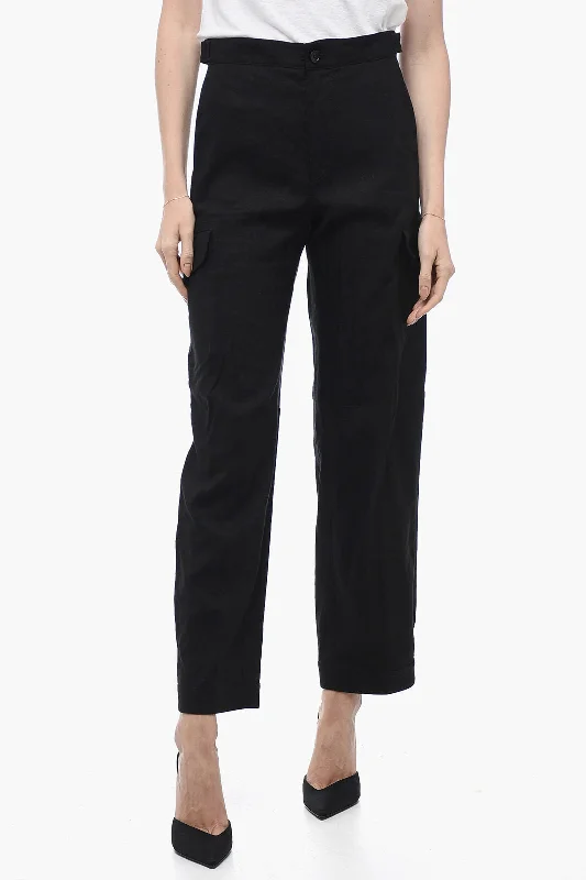 Bally Flax Blend Cargo Pants with Martingales Online Boutique Clothing