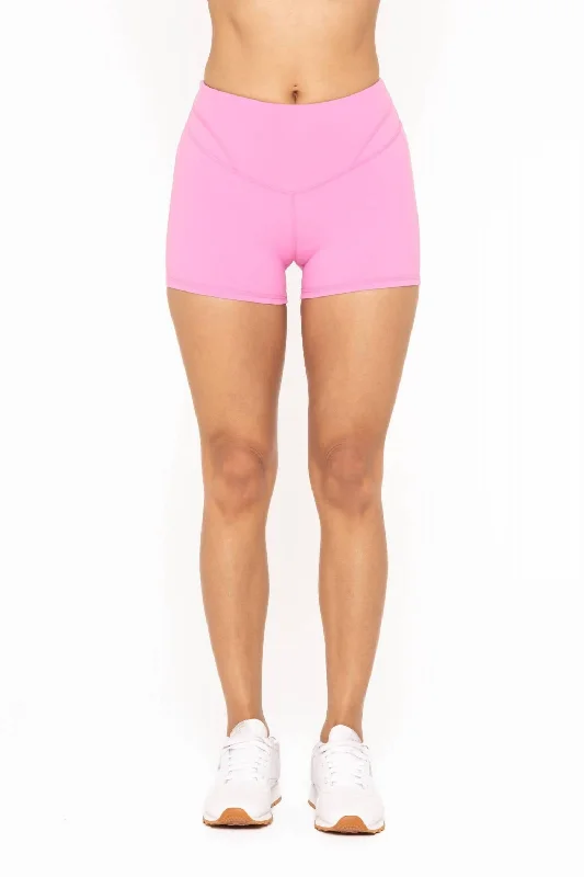 Contour Seam Biker Shorts In Pink Women's Clothes And Garments