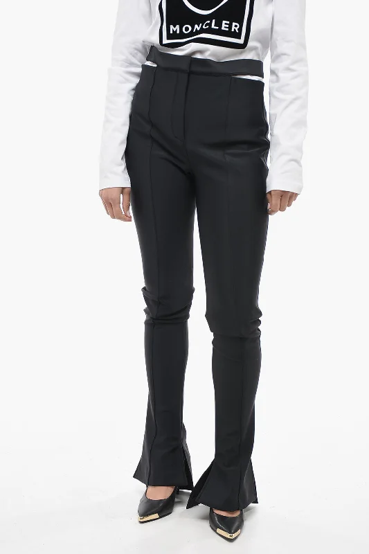 Mugler Elasticated Flared Pants with Cut Out Detail Stylish And Comfortable Clothing For Women