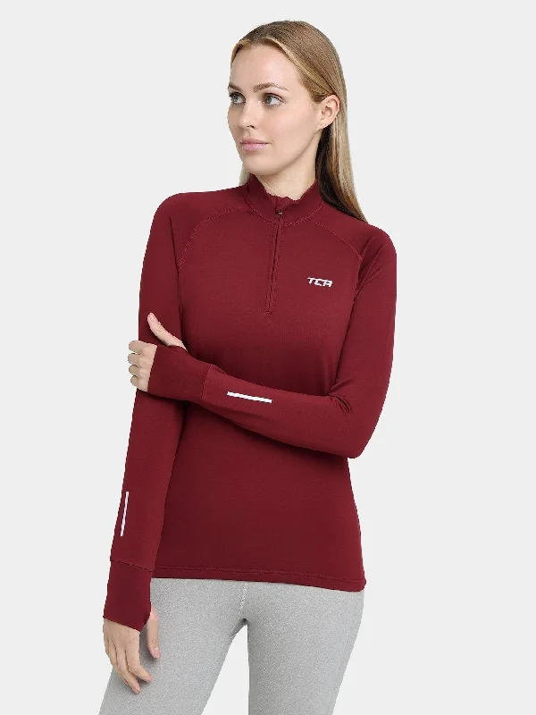 Winter Run Thermal Long Sleeve Running Top For Women With Brushed Inner Fabric Affordable Women's Clothing