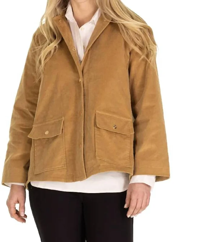 Corduroy Courtney Jacket In Camel Women's Apparel