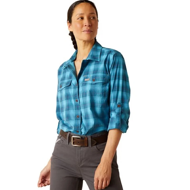 Ariat Women's Rebar Made Tough DuraStretch Button-Down Work Shirt Women's Clothes Online Shopping